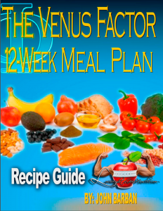 The Venus Factor 12-Week Meal Plan Recipe Guide