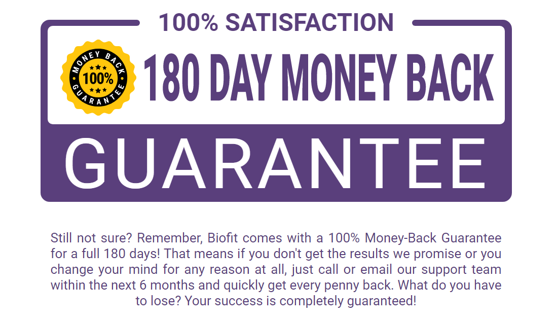 biofit money back guarantee