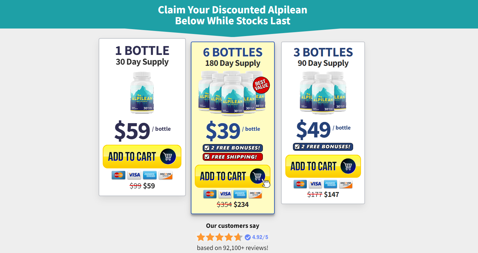 Alpilean Cost